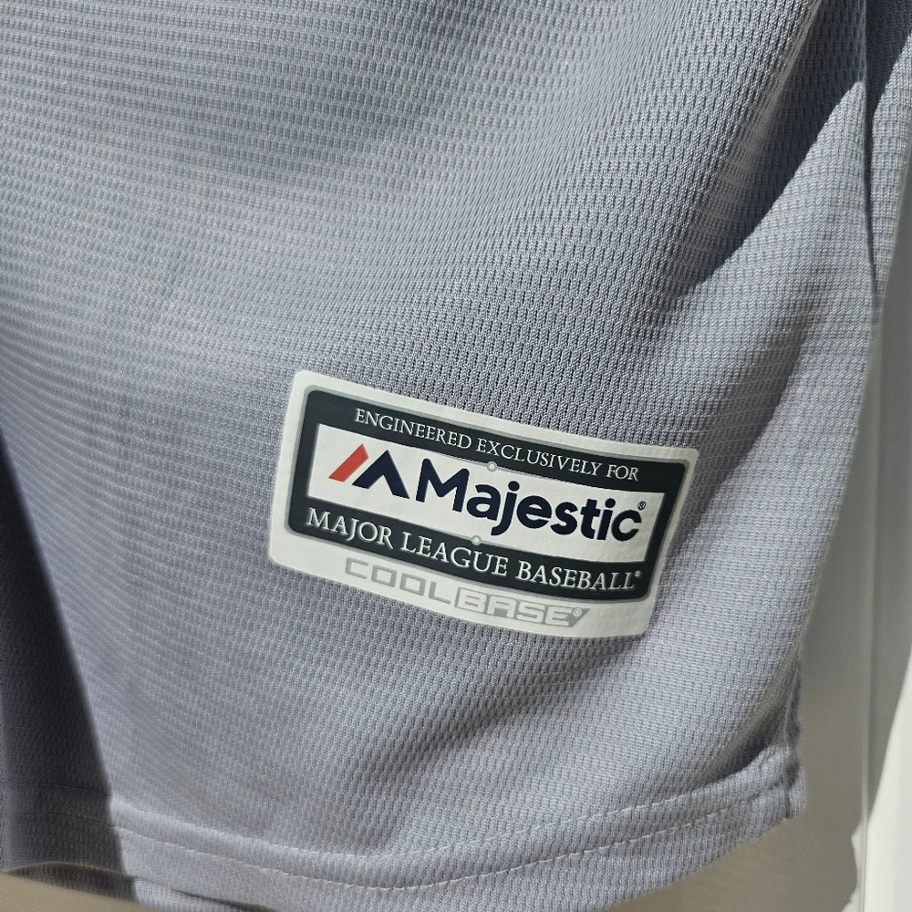 Youth Majestic LA Dodgers Kershaw Gray Button-Up Jersey Youth XL - Picture 5 of 9